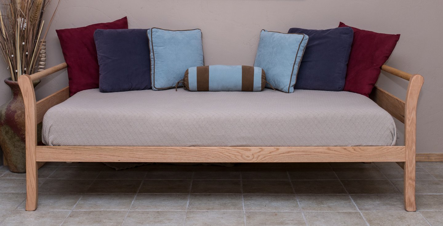 A beautiful handmade custom daybed platform frame.